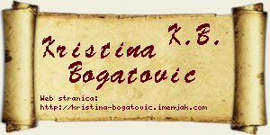 Kristina Bogatović vizit kartica